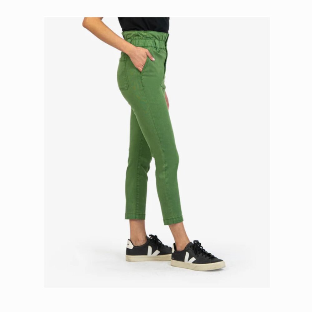 Kut From The Kloth Rachael High Rise Paper Bag Waist - Size 6 - Grass color - Picture 5 of 12